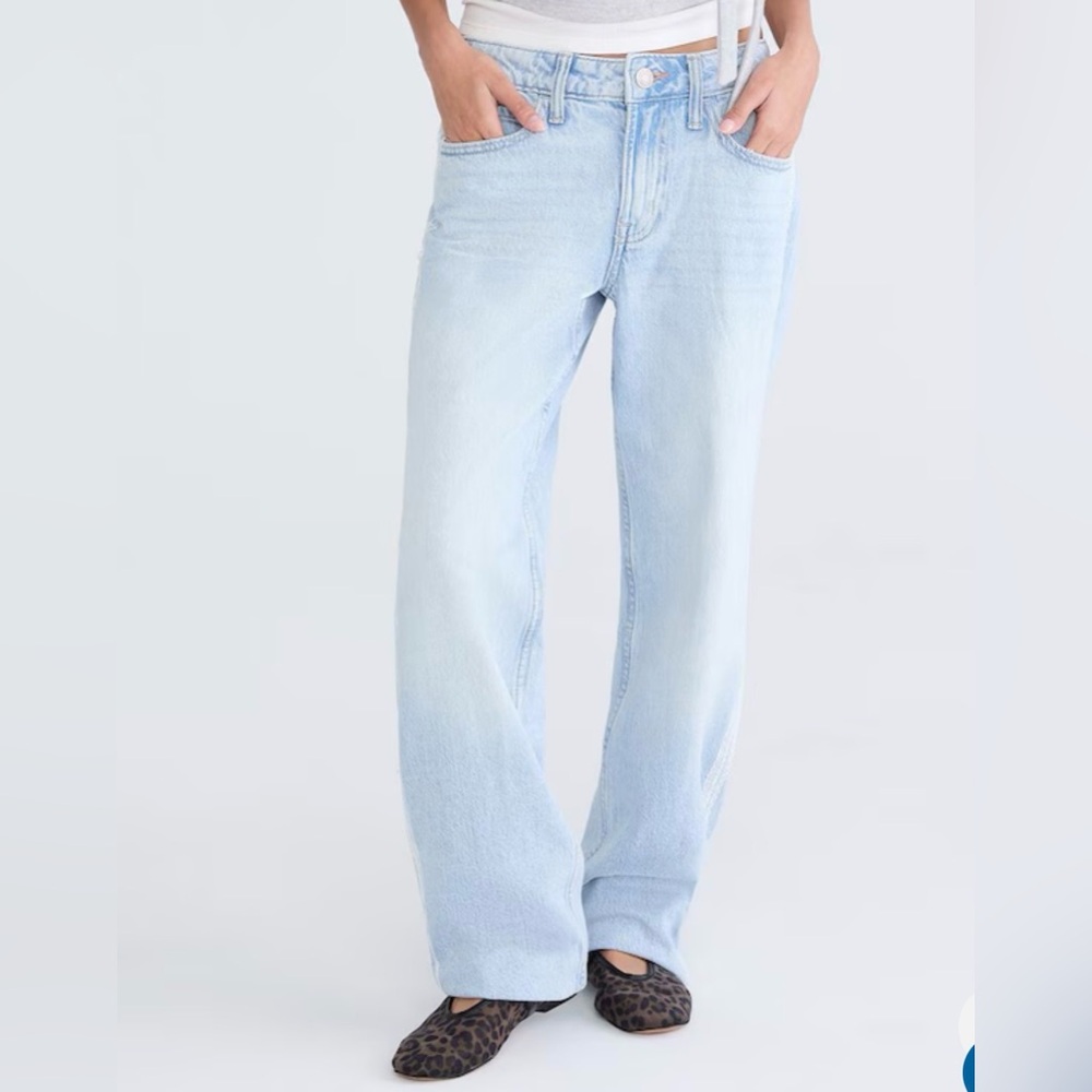 Aeropostale Low-Rise Baggy Lace Stripe Jean 10R